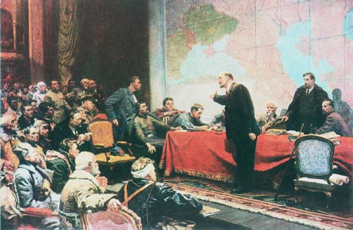 Lenin Speaks on GOELRO Plan.  (Painting by L. Shmatko)